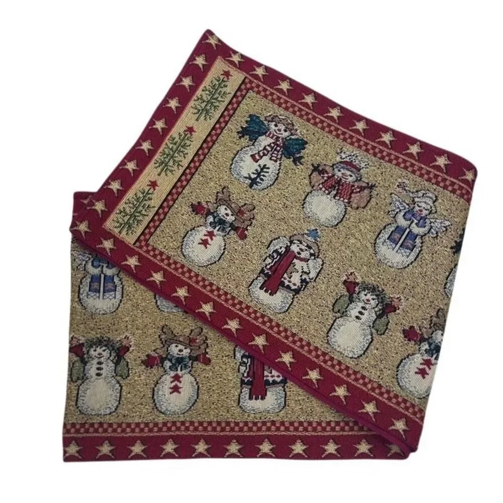 Vintage Christmas Tapestry Table Runner 72